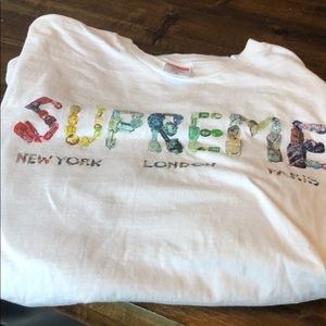 Supreme white t  shirt